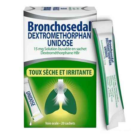 Bronchosedal Dextromethor.15 mg Opl Zakje 20X5  ml Ud