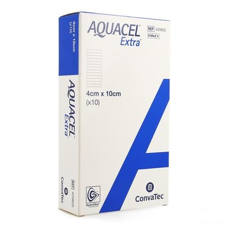 Aquacel Extra Verband Hydrofiber + versterk. 4x10cm 10  -  Convatec