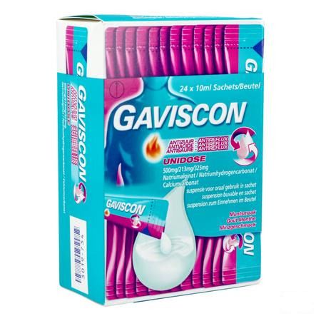 Gaviscon Antireflux Antizuur Orale Suspensie Zakje 24