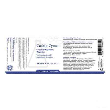 Biotics Ca/Mg-Zyme 120 tabletten  -  Energetica Natura