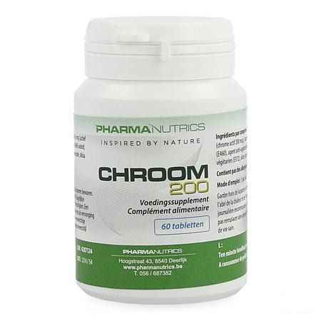 Chroom 200 Picolinaat Tabl 60 Pharmanutrics  -  Pharmanutrics