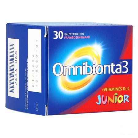 Omnibionta-3 Junior Framboos kauwtabletten 30