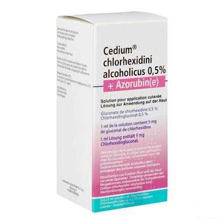 Cedium Chlorhexidini Gluc Alc 0,5% 125 ml + azorubine