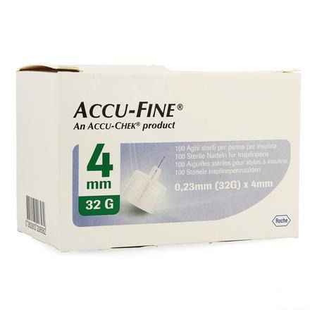 Accu Fine 32g 4mm 100  -  Roche Diagnostics