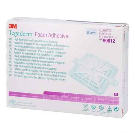 Tegaderm Foam Dressing Adhesive 14,30x14,30cm 10 90612  -  3M