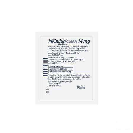 Niquitin Clear Patches 14 X 14 mg