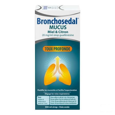 Bronchosedal Mucus Miel Citron 300 ml 20 mg/ml