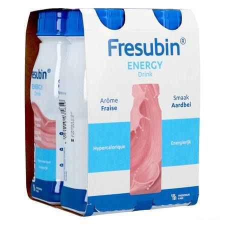 Fresubin Energy Drink Fraise Flacon 4x200 ml  -  Fresenius