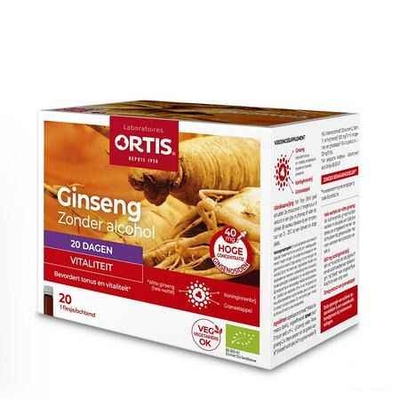 Ortis Ginseng Bio S/Alcool 20X15 ml  -  Ortis