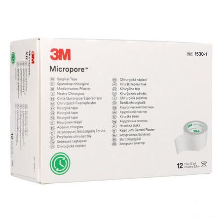Micropore 3m Hechtpleister 25mmx9,14m Rol 12 1530  -  3M