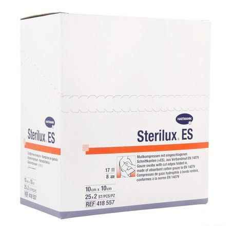 Sterilux Es 10x10cm 8l.st. 25x2 P/s  -  Hartmann