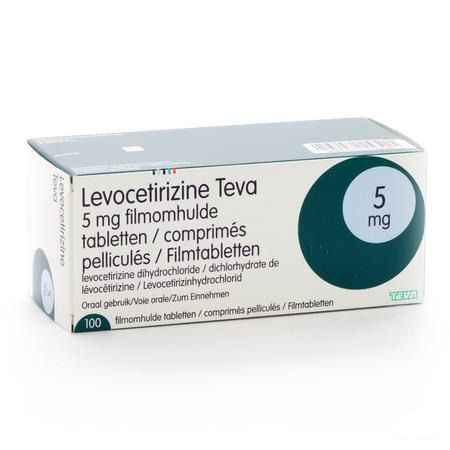 Levocetirizine Teva 5 mg Filmomhulde Tabletten 100 X 5 mg 