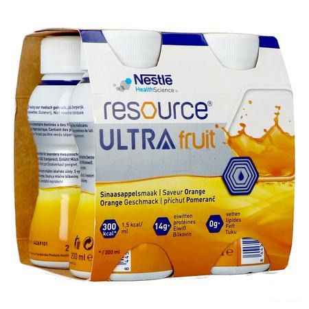 Resource Ultra Fruit Sinaasappelsmaak 4X200 ml