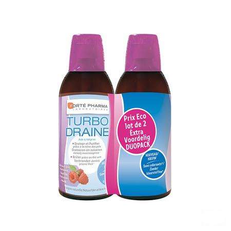 Turbodraine Framboos Duo 2x500 ml  -  Forte Pharma