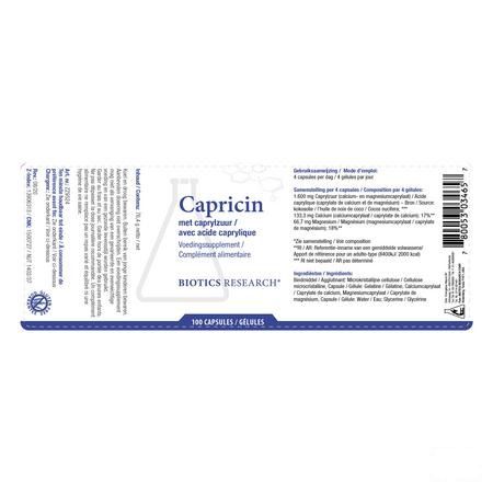 Biotics Capricin 100 capsules  -  Energetica Natura