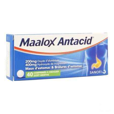 Maalox Antacid 200/400 Comprimes 40