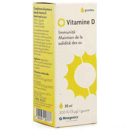 Vitamine D3 Liquid 30 ml 25777  -  Metagenics