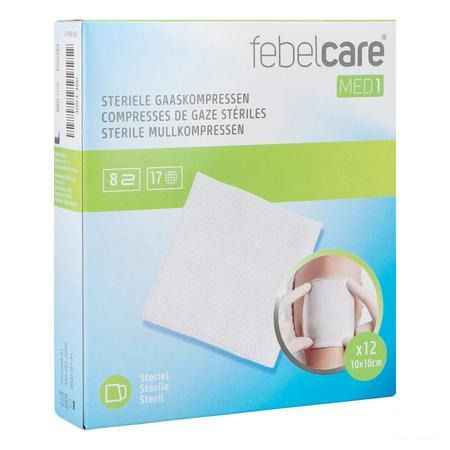 Febelcare Compresse Gaze Sterile 10,0x10,0cm 12x1