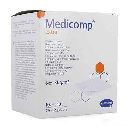 Medicomp Kompres Steriel Extra 6L 10X10Cm 30G 25X2  -  Hartmann