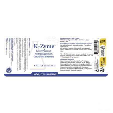 Biotics K-Zyme 99mg 100 tabletten  -  Energetica Natura