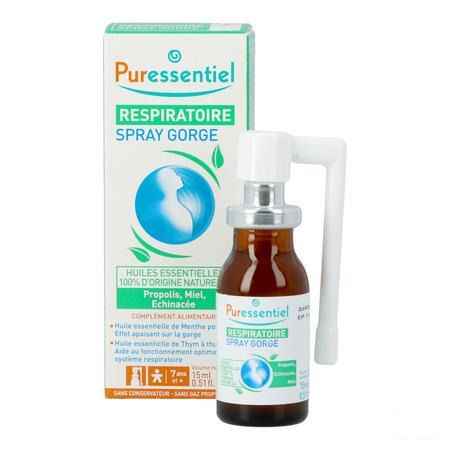 Puressentiel Ademhaling Keelspray 15 ml  -  Puressentiel