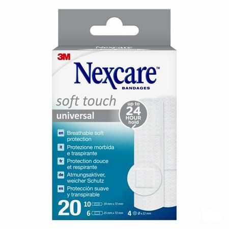 Nexcare 3M Soft Touch Universal Assort. Strips 20  -  3M