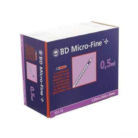 Bd Microfine+ Ser.Ins. 0,5  ml 30G 8,0Mm 100 324825