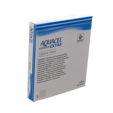 Aquacel Extra Pansement Hydrofiber + renf.fibr.10x10cm 3  -  Convatec