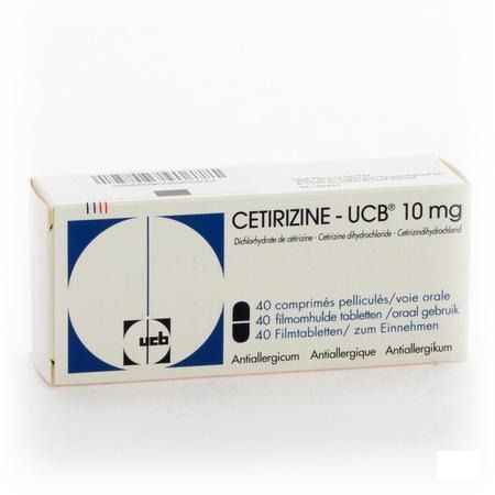 Cetirizine Ucb Tabletten Pel. 40 X 10 mg