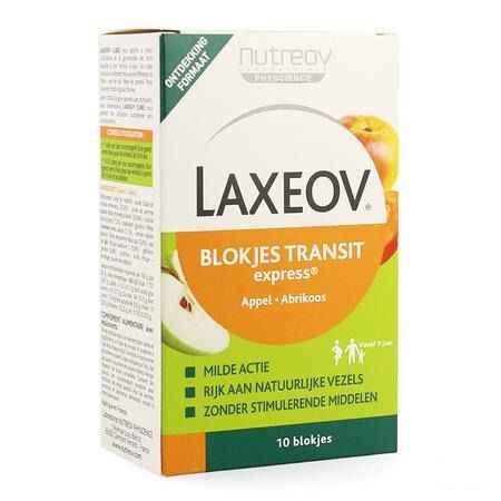 Laxeov Appel-abrikoos Blokjes 10x10 gr