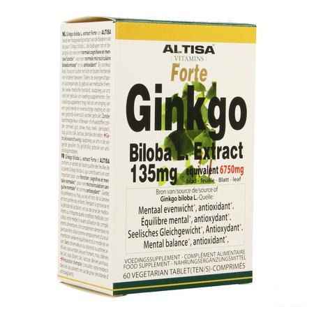 Altisa Ginkgo Biloba 135 mg Tabletten 60  -  Dieximport