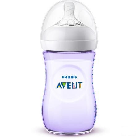 Philips Avent Natural 2.0 Zuigfles 260 ml Paars Scf033/14  -  Bomedys