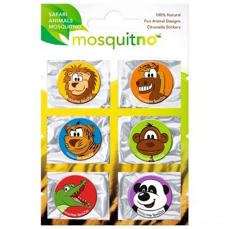 Mosquitno Spotzz 6 Citronella Stickers Safari  -  Mosquitno