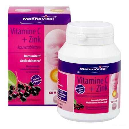 Mannavital Vitamine C + Zink Kauwtabl 60