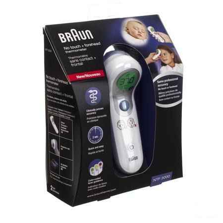 Braun Thermometer Ntf3000 Zonder Contact + frontaal 