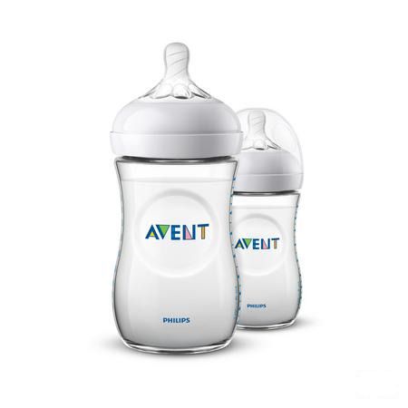 Philips Avent Natural 2.0 Zuigfles 260 ml Duo Scf033/27  -  Bomedys