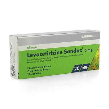 Levocetirizine Sandoz 5 mg Tabletten Enrob. 20 X 5 mg 