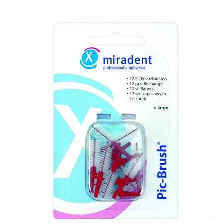 Miradent Pic-brush Brossette Bordeaux 12  -  Eureka Pharma