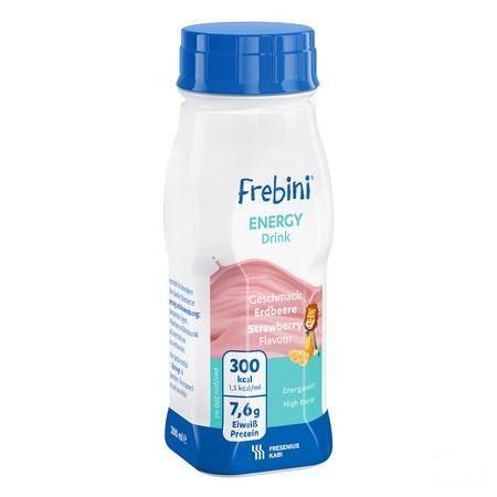 Frebini Energy Drink Enfant Fraise Flacon 4x200 ml  -  Fresenius