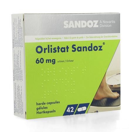 Orlistat Sandoz Capsule Dure 42 X 60 mg 