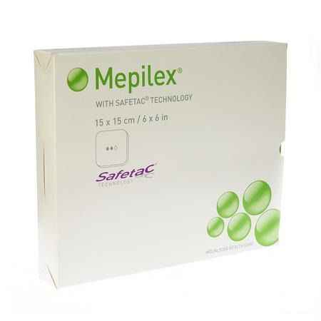 Mepilex Schuimverb Sil Abs Ster 15x15cm 5 294300  -  Molnlycke Healthcare