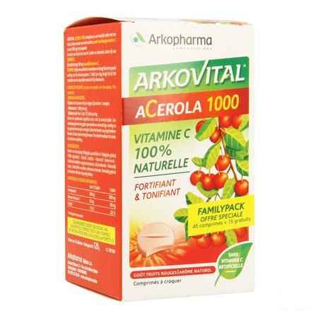 Arkovital Acerola 1000 Familypack Kauwtabletten 60  -  Arkopharma