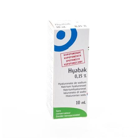 Hyabak 0,15% Oogdruppels Hyaluron 10 ml 