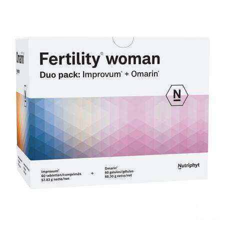 Fertility Woman Duo 60 Comprimes Improv. + 60 Capsule Omarin  -  Nutriphyt