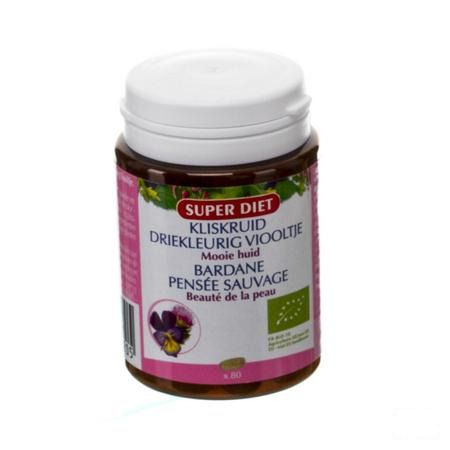 Super Diet Kliskruid-3kleur.viool. Bio Tabletten 80  -  Superdiet Laboratoires