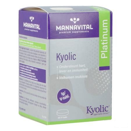 Mannavital Kyolic Platinum (gefermenteerde Knoflook) 60 caps