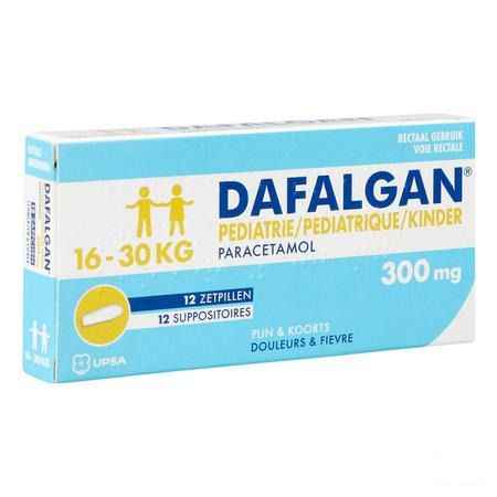 Dafalgan Pediatrique 300 mg Suppo 12