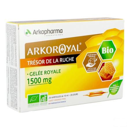 Arkoroyal Gelee Royale Bio 1500 mg Ampoule 20x10 ml  -  Arkopharma