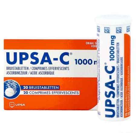 Upsa-c Bruis 1 gr Tabletten 20