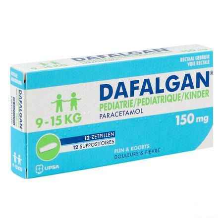 Dafalgan Pediatrie 150 mg Suppo 12